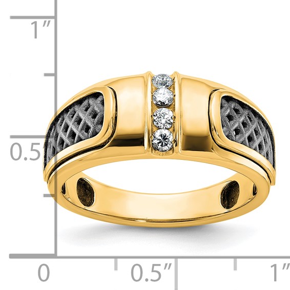 10k Two-Tone Fancy Ring Mounting