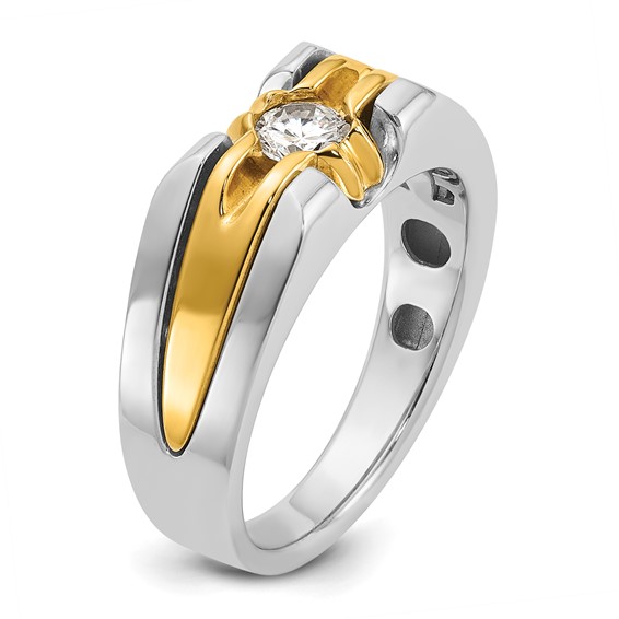 IB Goodman 14k Two-tone Mens Diamond Ring Mounting
