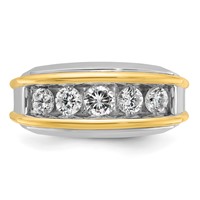 IBGoodman 14K Two-tone 1.50 Carat Lab Grown Diamond VS SI+ G+ Complete Men's Ring view 4