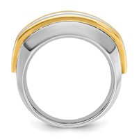 IBGoodman 14K Two-tone 2 Carat Lab Grown Diamond VS SI+ G+ Complete Men's Ring view 2