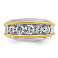 IBGoodman 14K Two-tone 2 Carat Lab Grown Diamond VS SI+ G+ Complete Men's Ring view 4