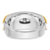 IBGoodman 14K Two-tone 2 Carat Lab Grown Diamond VS SI+ G+ Complete Men's Ring view 5