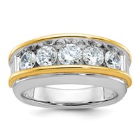 IBGoodman 14K Two-tone 2 Carat Lab Grown Diamond VS SI+ G+ Complete Men's Ring view 1
