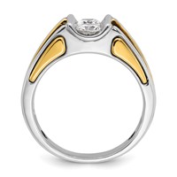 IBGoodman 14K Two-Tone 0.75 Carat Lab Grown Diamond VS SI+ G+ Complete Men's Ring view 2