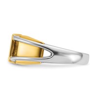 IBGoodman 14K Two-Tone 0.75 Carat Lab Grown Diamond VS SI+ G+ Complete Men's Ring view 3