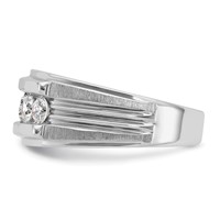 IBGoodman 14K White Gold 1 Carat Lab Grown Diamond VS SI+ G+ Complete Men's Ring view 3