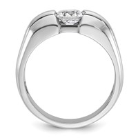 IBGoodman 14K White Gold 1 Carat Lab Grown Diamond VS SI+ G+ Complete Men's Ring view 2