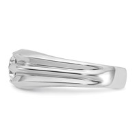 IBGoodman 14K White Gold 1 Carat Lab Grown Diamond VS SI+ G+ Complete Men's Ring view 3