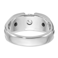 IBGoodman 14K White Gold 1 Carat Lab Grown Diamond VS SI+ G+ Complete Men's Ring view 5