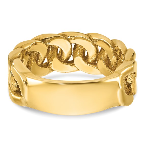 10K Polished Diamond Men's Ring