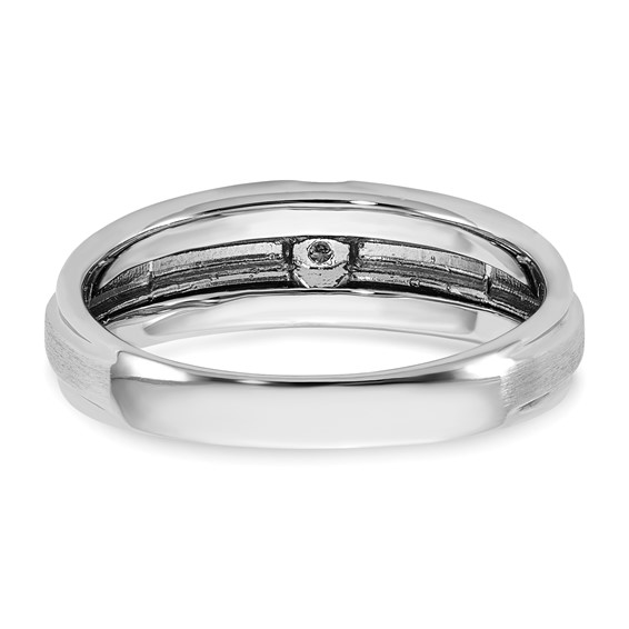 10kw IBGoodman Men's Created Blue Sapphire & Lab Grown Diamond Band