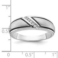 IBGoodman 14K White Gold Polished and Satin Men's Ring Mounting view 3