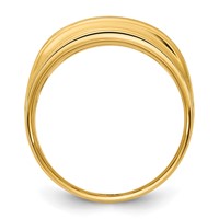 IBGoodman 14K Yellow Gold Five Stone Polished and Brushed Men's Ring Mounting view 2