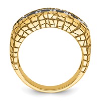 IBGoodman 14K Yellow Gold 2 Carat Lab Grown Diamond VS+ F+ Complete Men's Nugget Ring view 2