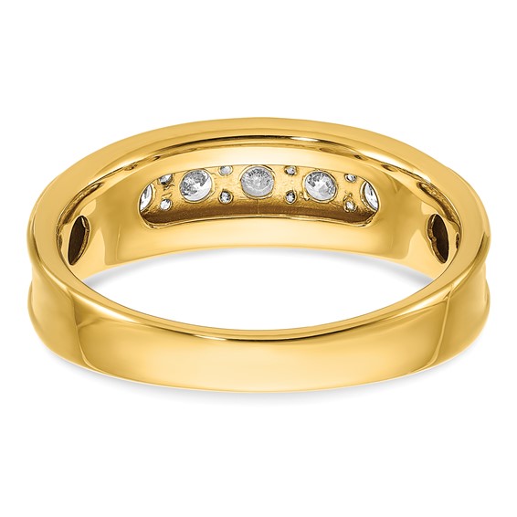 IBGoodman 14k White Gold Men's Polished 7/8 Carat AA Quality Diamond Ring