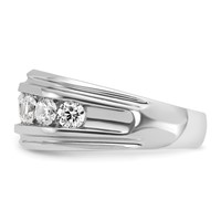 IBGoodman 14K White Gold 1.75 Carat Lab Grown Diamond VS SI+ G+ Five Stone Complete Men's Ring view 3