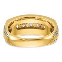 IBGoodman 14K Ring with White Rhodium 1.20 Carat Lab Grown Diamond VS SI+ G+ Complete Polished and Milgrain Men's view 5