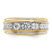 IBGoodman 14K Ring with White Rhodium 1 Carat Lab Grown Diamond VS SI+ G+ Complete Polished Men's view 4