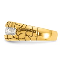 IBGoodman 14K Yellow Gold 1 Carat Lab Grown Diamond VS SI+ G+ Complete Men's Nugget Ring view 3
