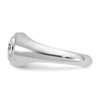 IBGoodman 14K White Gold 1 Carat Lab Grown Diamond VS SI+ G+ Round Complete Men's Ring view 3