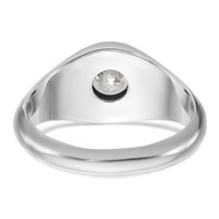 IBGoodman 14K White Gold 1 Carat Lab Grown Diamond VS SI+ G+ Round Complete Men's Ring view 5