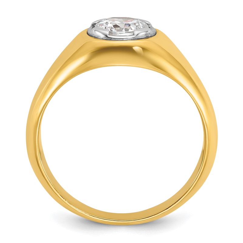IBGoodman 14k 1 carat Lab Grown Diamond VS/SI+ G+ Round Complete Men's Ring