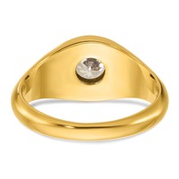 IBGoodman 14K Yellow Gold 1 Carat Lab Grown Diamond VS SI+ G+ Round Complete Men's Ring view 5