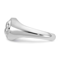 IBGoodman 14K White Gold 1 Carat Lab Grown Diamond VS SI+ G+ Oval Complete Men's Ring view 3