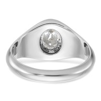 IBGoodman 14K White Gold 1 Carat Lab Grown Diamond VS SI+ G+ Oval Complete Men's Ring view 5