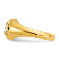 IBGoodman 14K Yellow Gold 1 Carat Lab Grown Diamond VS SI+ G+ Oval Complete Men's Ring view 3