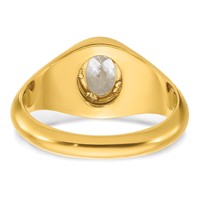 IBGoodman 14K Yellow Gold 1 Carat Lab Grown Diamond VS SI+ G+ Oval Complete Men's Ring view 5