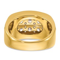 IBGoodman 14K Ring with White Rhodium 2 Carat Lab Grown Diamond VS SI+ G+ Complete Two Row Men's view 5