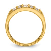 IBGoodman 14K Yellow Gold 1.12 Carat Lab Grown Diamond VS SI+ G+ Complete Four Row Men's Ring view 2