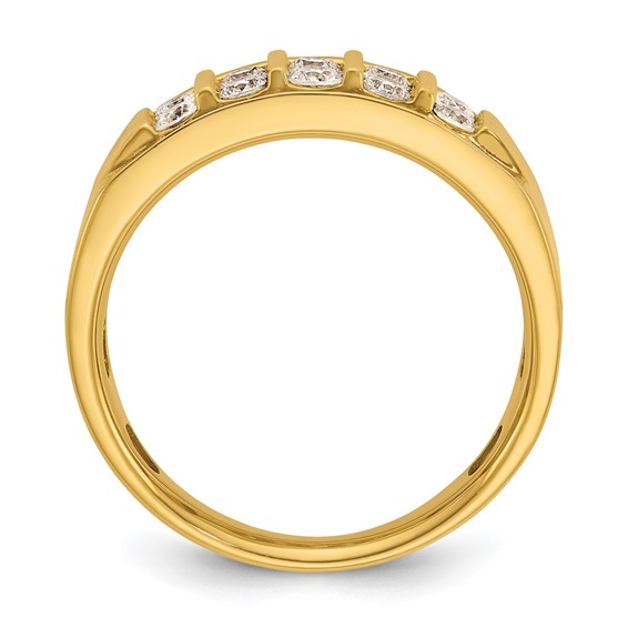 IBGoodman 14k 1 1/8 carat Lab Grown Diamond VS/SI+ G+ Complete Four Row Men's Ring