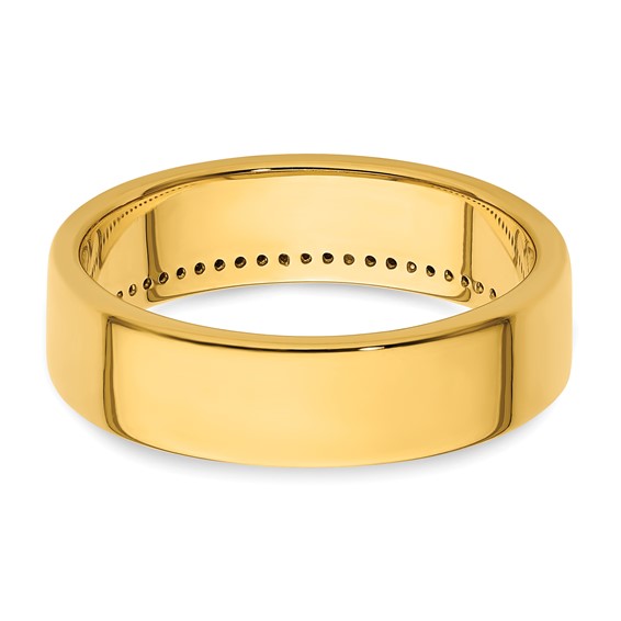 IBGoodman 14k Polished 1/5 Carat AA Quality Diamond Row Ring