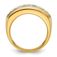 IBGoodman 14K Ring with White Rhodium 3 Carat Lab Grown Diamond VS SI+ G+ Complete Polished Men's view 2