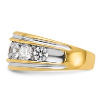 IBGoodman 14K Ring with White Rhodium 3 Carat Lab Grown Diamond VS SI+ G+ Complete Polished Men's view 3