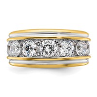 IBGoodman 14K Ring with White Rhodium 3 Carat Lab Grown Diamond VS SI+ G+ Complete Polished Men's view 4