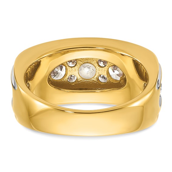 IBGoodman 14k with White Rhodium 3 carat Lab Grown Diamond VS/SI+ G+ Complete Polished Men's Ring