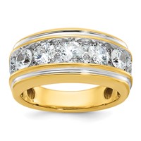 IBGoodman 14K Ring with White Rhodium 3 Carat Lab Grown Diamond VS SI+ G+ Complete Polished Men's view 1