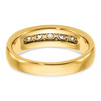 IBGoodman 14K Ring with White Rhodium 1.50 Carat Lab Grown Diamond VS SI+ G+ Seven Stone Complete Polished Men's view 5