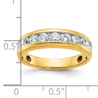 IB Goodman 14K Yellow Gold Polished 7-stone Mens Ring Mounting view 3