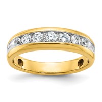 IB Goodman 14K Yellow Gold Polished 7-stone Mens Ring Mounting view 1
