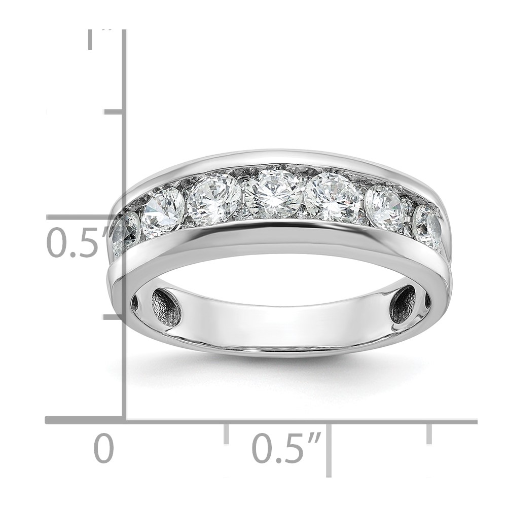 IBGoodman 14k White Gold Men's Polished 1 Carat AA Quality Diamond Ring (B64270-4WAA)