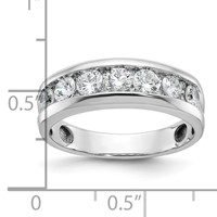 IB Goodman 14K White Gold Polished 7-Stone Mens Ring Mounting view 3