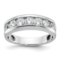 IB Goodman 14K White Gold Polished 7-Stone Mens Ring Mounting view 1