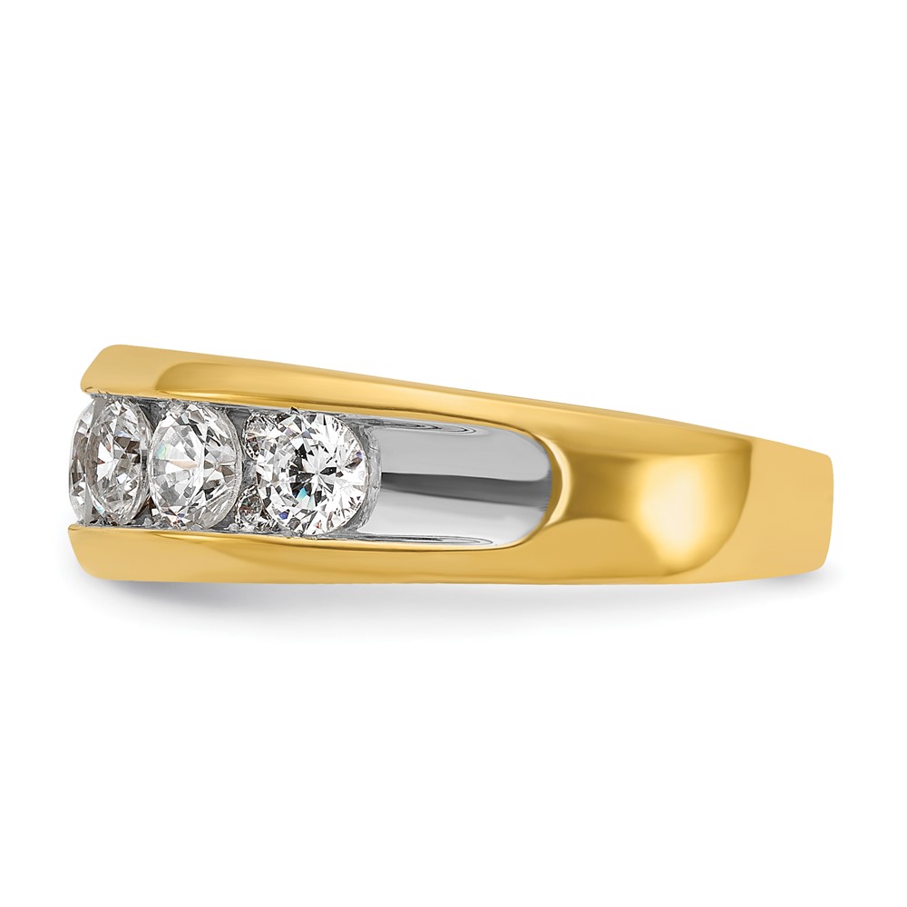IBGoodman 14k with White Rhodium Men's Polished 1 1/5 Carat AA Quality Diamond Ring (B64271-4YAA)
