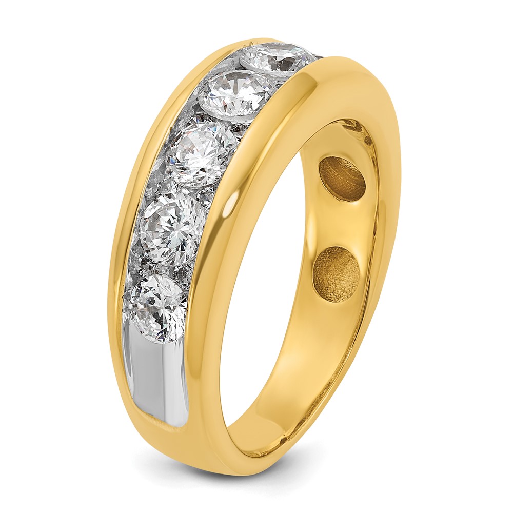 IBGoodman 14k with White Rhodium Men's Polished 1 1/5 Carat AA Quality Diamond Ring (B64271-4YAA)