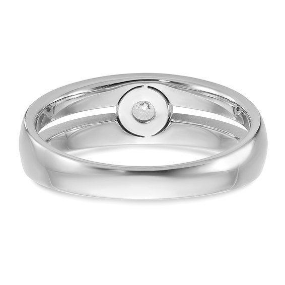 IBGoodman 14k Two-tone Men's Polished and Cut-Out Bezel Set Solitaire Ring Mounting