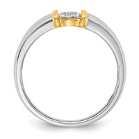 IBGoodman 14K Two-Tone 0.50 Carat Lab Grown Diamond VS SI+ G+ Complete Men's Wedding Band view 2